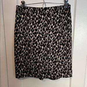 Ann Taylor Leopard Print Pencil Skirt